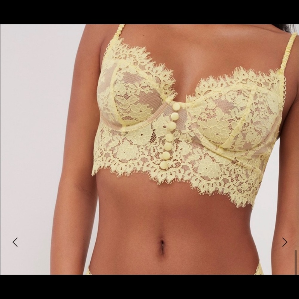 New! Love and Lemons Faye Bra + Panty Set